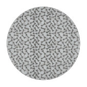 Planche À Découper Motif de texture d'os à fond gris (Devant)