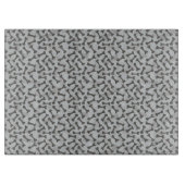 Planche À Découper Motif de texture d'os à fond gris (Devant)