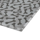 Planche À Découper Motif de texture d'os à fond gris (Coin)