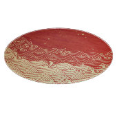 Planche À Découper Motif de texture papier d'onde dorée (Coin)