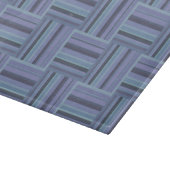 Planche À Découper Motif de tissage à rayures bleu-gris (Coin)