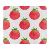 Planche À Découper Motif de tomate aquarelle (Devant)