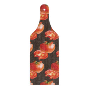 Planche À Découper Motif de tomates fraîches : Art culinaire rouge ju