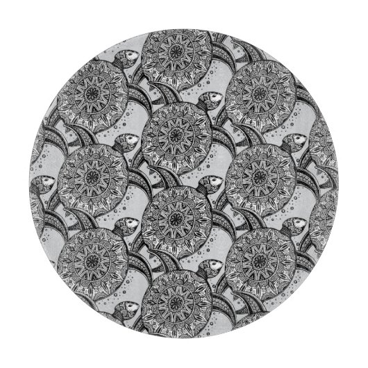 Planche À Découper Motif de tortue de style (Devant)