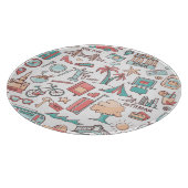 Planche À Découper Motif de touristes en pastel (Coin)