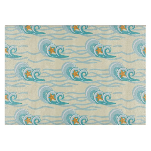 Planche À Découper Motif de vagues mou (Devant)