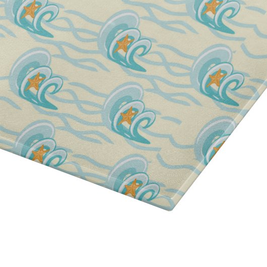 Planche À Découper Motif de vagues mou (Coin)