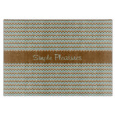 Planche À Découper Motif de zigzag Brown de turquoise (Devant)