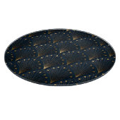 Planche À Découper Motif déco bleu et or (Coin)