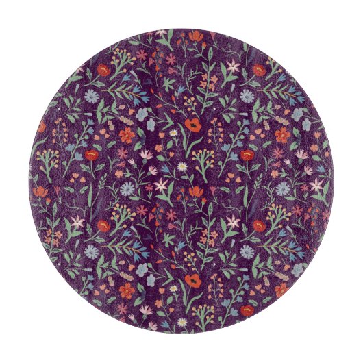 Planche À Découper Motif décorative fleurie sans couture. (Devant)