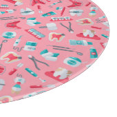 Planche À Découper Motif dentaire rose (Coin)