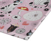 Planche À Découper motif des chats et des fleurs (Coin)