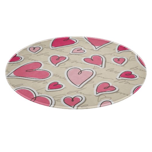 Planche À Découper Motif des coeurs (Coin)