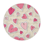Planche À Découper Motif des coeurs (Devant)