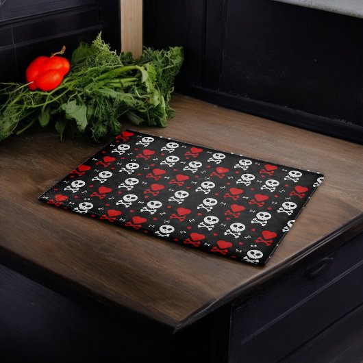 Planche À Découper Motif des crânes d'effroi