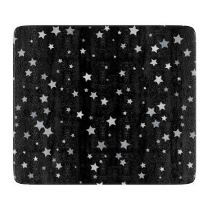Planche À Découper Motif des étoiles d'argent mignonnes Toute coule