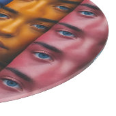 Planche À Découper Motif des faces colorées (Coin)