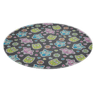 Planche À Découper motif des hiboux de bande dessinée