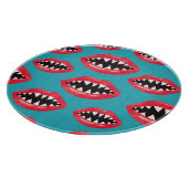 Planche À Découper Motif des lèvres rouges des dents de requin (Coin)