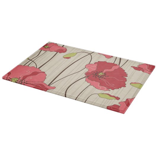 Planche À Découper Motif des Poppies rétro (Coin)