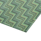 Planche À Découper Motif d'escalier à rayures vert olive (Coin)