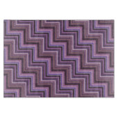 Planche À Découper Motif d'escaliers à rayures mauve (Devant)