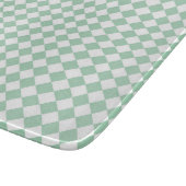 Planche À Découper Motif diamant à carreaux vert et blanc (Coin)