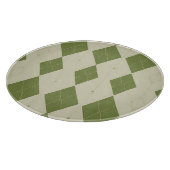 Planche À Découper Motif diamant argyle vert olive (Coin)