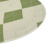 Planche À Découper Motif diamant argyle vert olive (Coin)