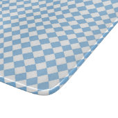 Planche À Découper Motif diamant de damier bleu et blanc (Coin)
