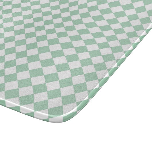 Planche À Découper Motif diamant Green White Checker (Coin)