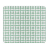 Planche À Découper Motif diamant Green White Checker (Devant)