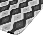 Planche À Découper Motif diamant noir, blanc et gris (Coin)