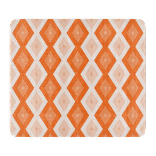 Planche À Découper Motif diamant orange