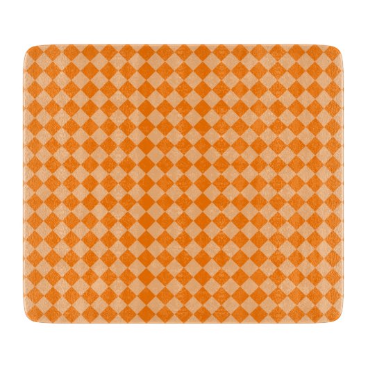 Planche À Découper Motif diamant Orange Checker (Devant)