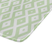 Planche À Découper Motif diamant vert pâle et blanc (Coin)