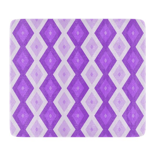 Planche À Découper Motif diamant violet clair (Devant)