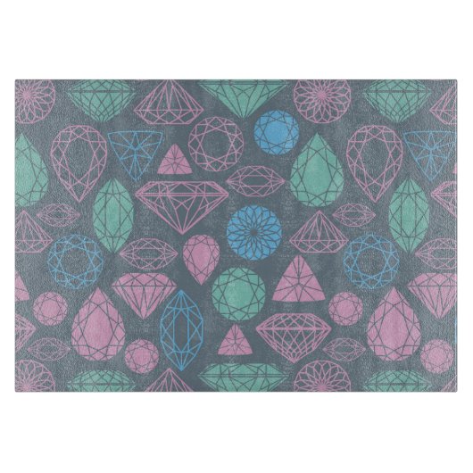 Planche À Découper Motif d'icône Gemstone (Devant)