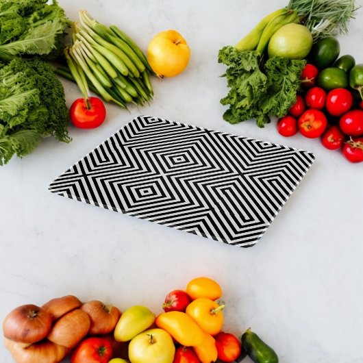 Planche À Découper motif d'illusion Carré 3d