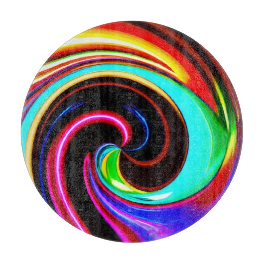 Planche À Découper Motif d'Imaginaire Spiral Vibrant (Devant)