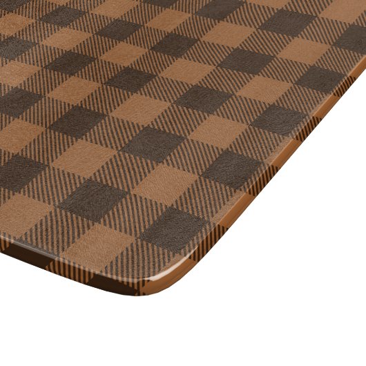 Planche À Découper Motif d'impression Cosy Brown Plaid Buffalo (Coin)