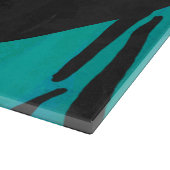 Planche À Découper Motif d'impression Turquoise et noir de tigre de m (Coin)