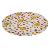 Planche À Découper Motif d'ingrédients de pizza (Coin)