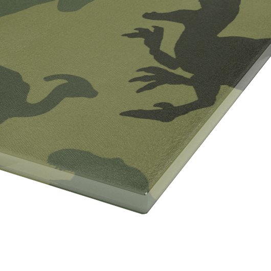 Planche À Découper Motif Dinosaure, Silhouette Dinosaure, Dino Vert (Coin)