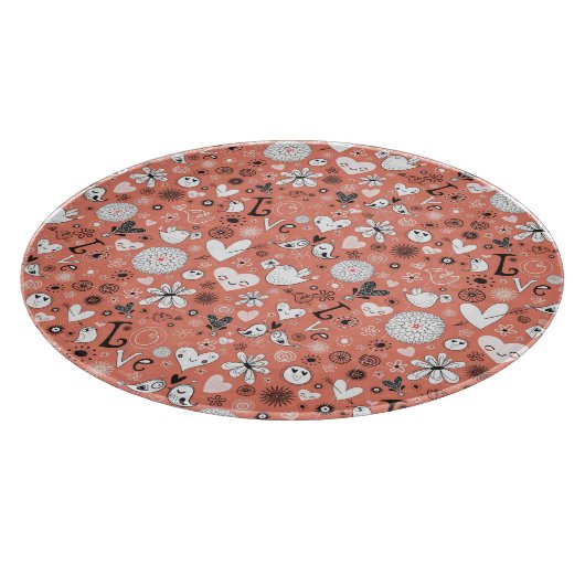 Planche À Découper Motif d'inséparables (Coin)