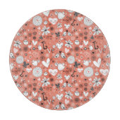 Planche À Découper Motif d'inséparables (Devant)