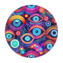 Motif d'oeil psychédélique coloré