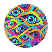 Motif d'œil psychédélique vibrant