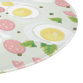 Planche À Découper Motif d'oeufs et de saucisse (Coin)