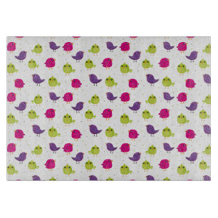 Planche À Découper Motif d'oiseaux mignons colorés